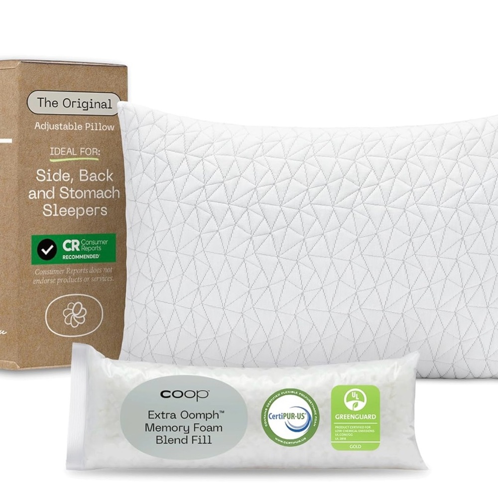 Coop Home Goods Original Adjustable Pillow, Queen Size
